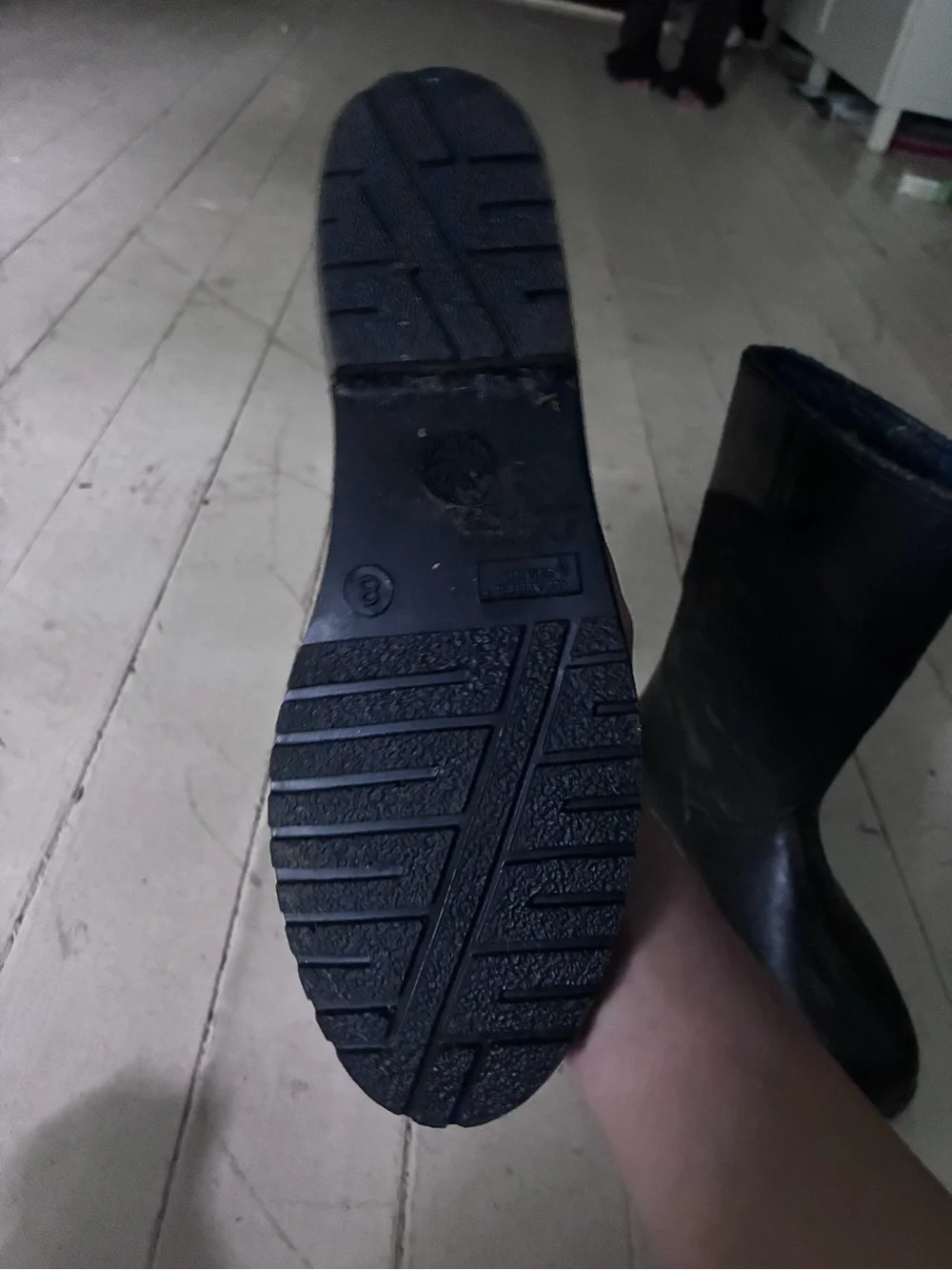 Wool Blanket Lined Rubber Rain Boots Galoshes Waterproof Pull-on Canada Womens 8